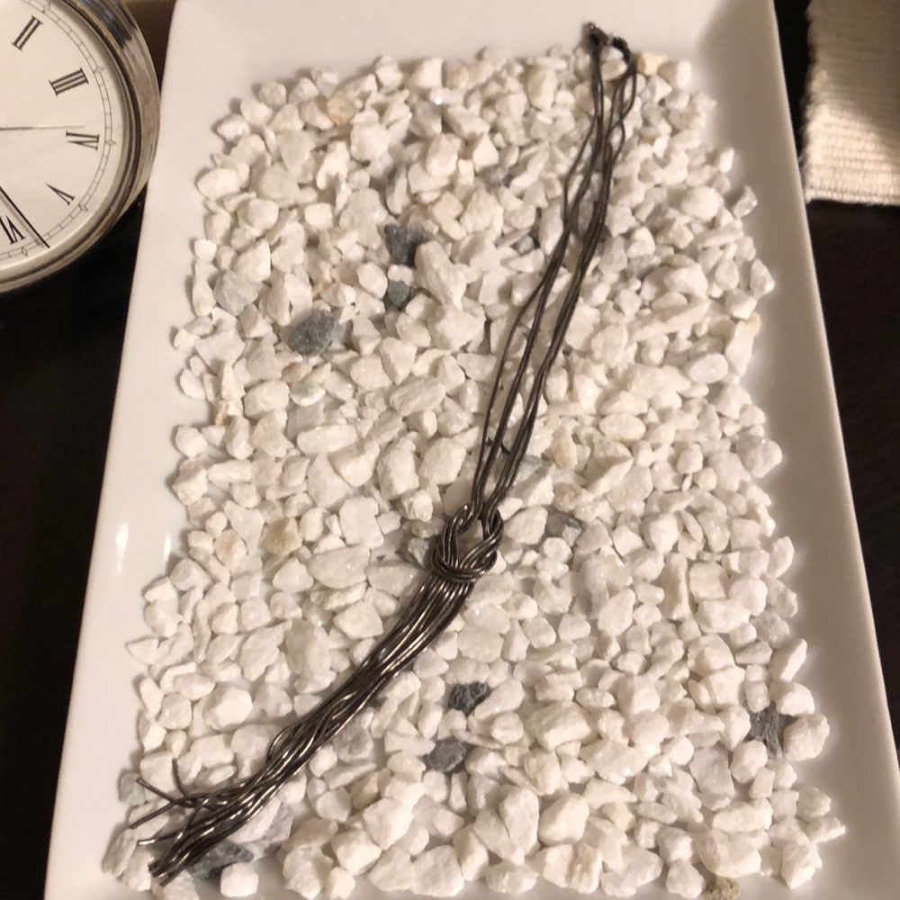 Dark metal gray necklace